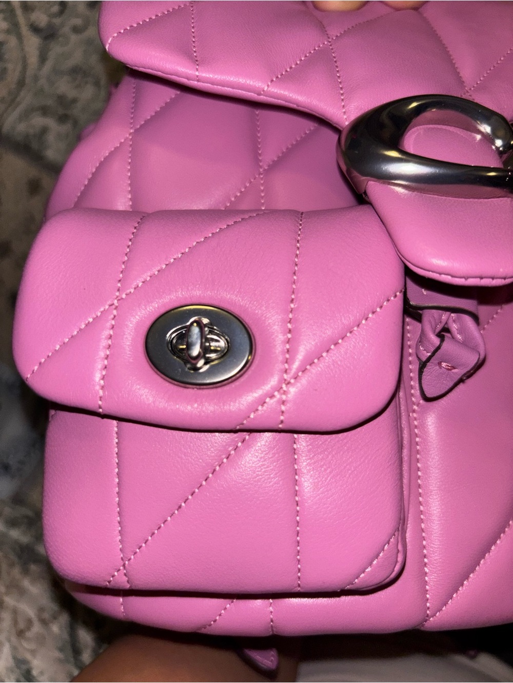 Coach Quilted Tabby Mini convertible Backpack - Picture 10 of 12